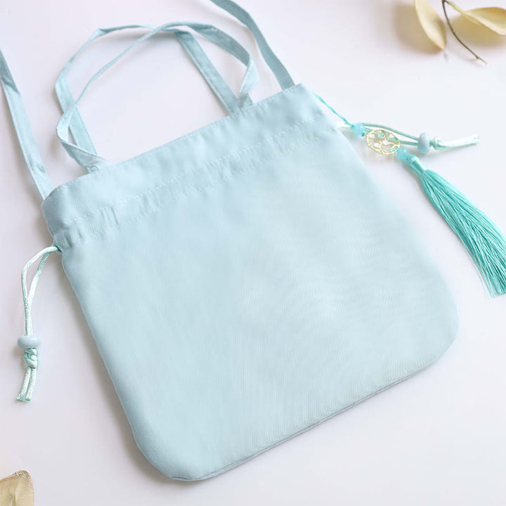 Buddha Stones Suzhou bordado Lotus Deer Epiphyllum peonía conejo algodón lino bolso bandolera bolso de hombro - image 3