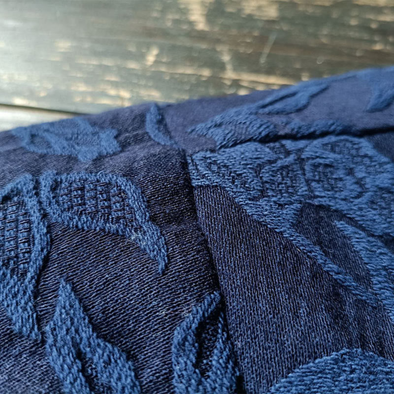 Buddha Stones Chaqueta de manga larga con cuello en V y estampado de flores en jacquard - image 12