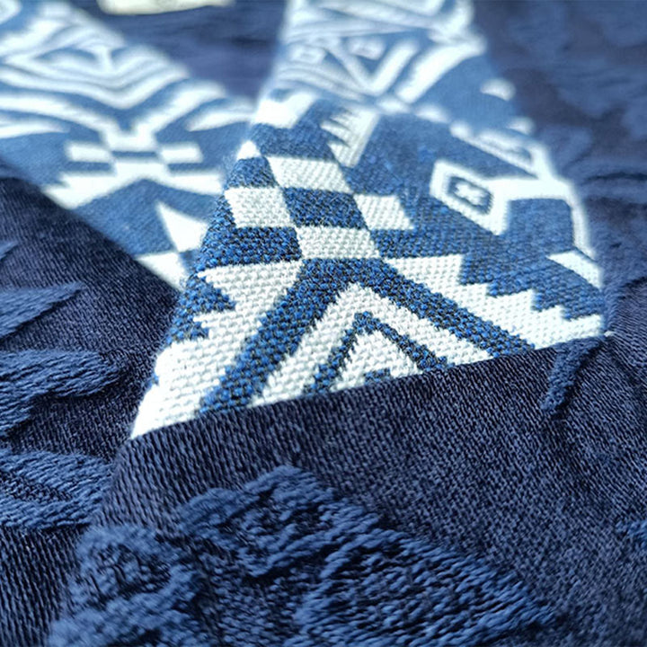 Buddha Stones Chaqueta de manga larga con cuello en V y estampado de flores en jacquard - image 8