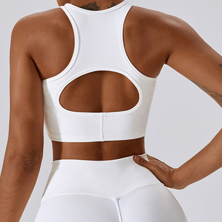 Top corto sin mangas con Buddha Stones y pantalones acampanados para deportes, fitness y yoga