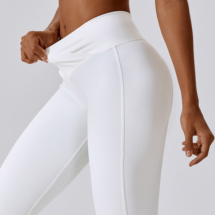 Top corto sin mangas con Buddha Stones y pantalones acampanados para deportes, fitness y yoga - image 13