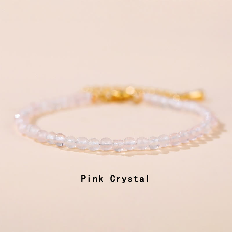 Pulsera de cadena curativa con Buddha Stones, cuarzo fresa, prehnita, peridoto, lazurita, lapislázuli, cristal rosa y turmalina. - Cristal rosa (circunferencia de muñeca 14-17 cm) - image 11