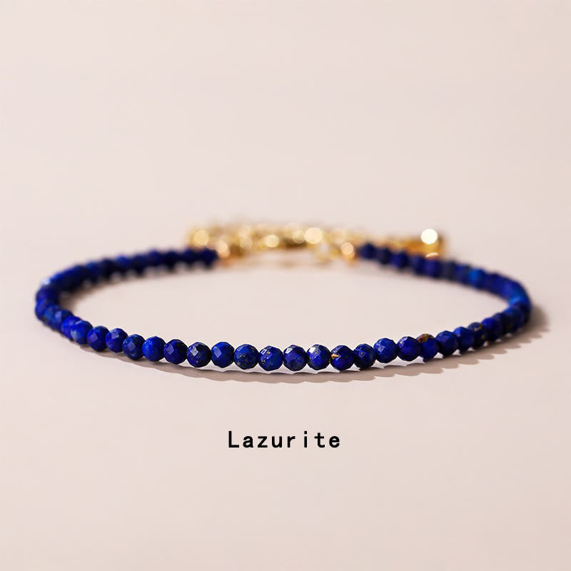 Pulsera de cadena curativa con Buddha Stones, cuarzo fresa, prehnita, peridoto, lazurita, lapislázuli, cristal rosa y turmalina. - Lazurita (circunferencia de la muñeca: 14-16 cm) - image 9