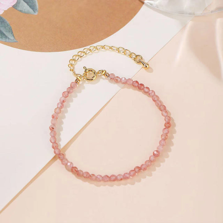Pulsera de cadena curativa con Buddha Stones, cuarzo fresa, prehnita, peridoto, lazurita, lapislázuli, cristal rosa y turmalina. - image 1