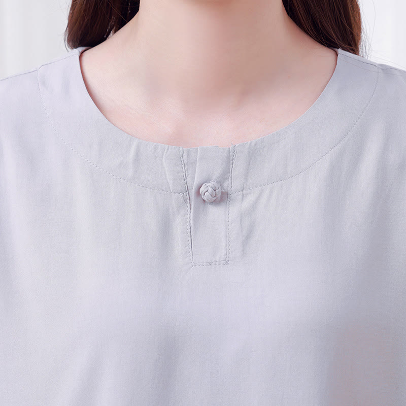 Buddha Stones Conjunto unisex de 2 camisetas y pantalones de media manga para meditación, zen, tai chi, algodón y lino. - image 13