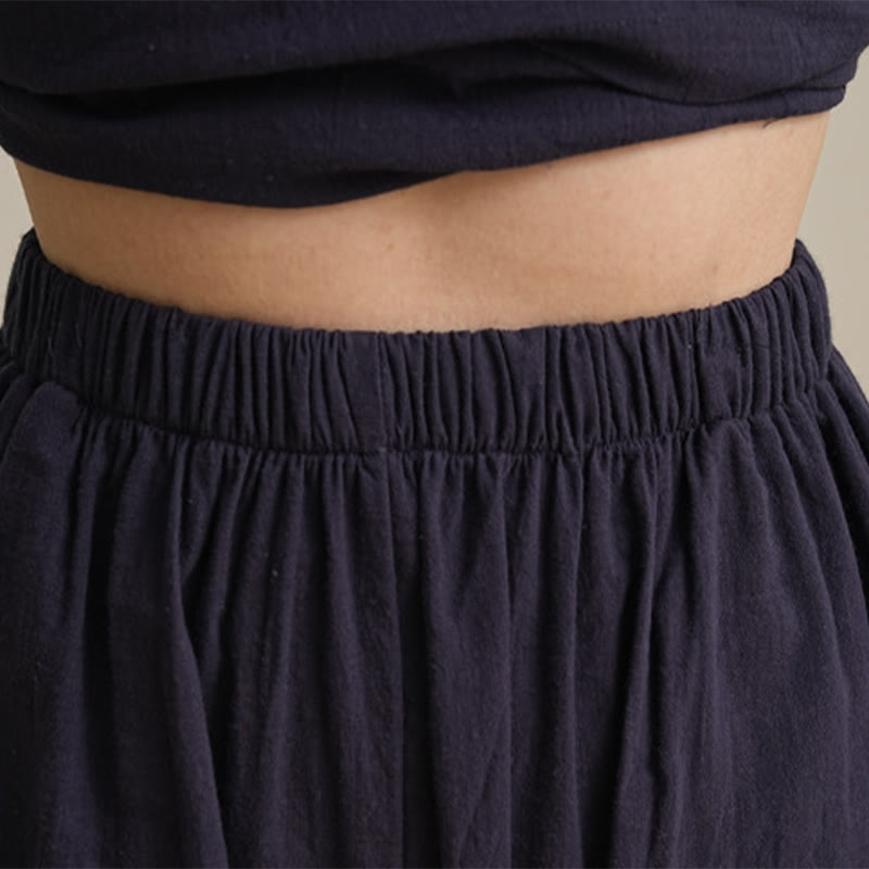 Conjunto de 2 piezas de camisa y pantalones de lino y algodón con cuello en V y mangas tres cuartos para mujer, con Buddha Stones , para meditación, zen y tai chi.