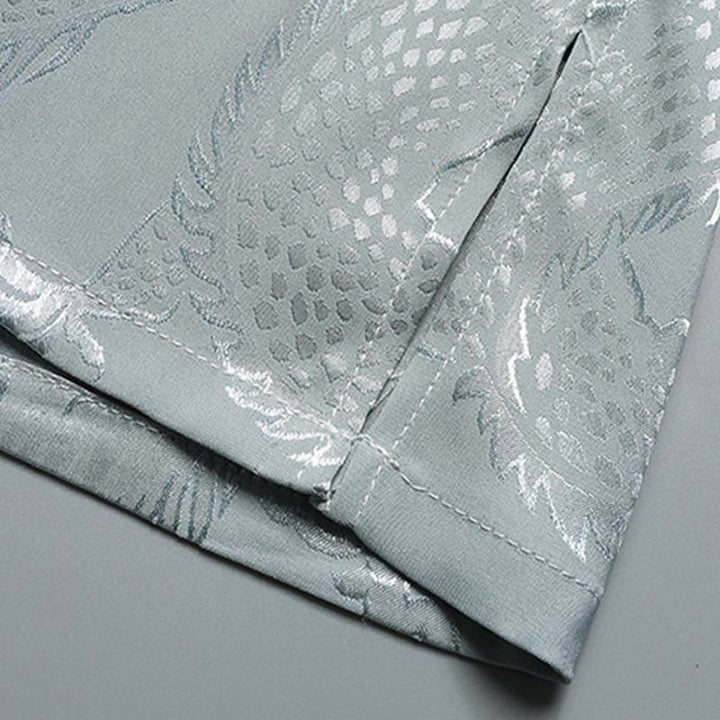 Buddha Stones Traje Tang con estampado de dragón, uniforme tradicional Hanfu, camiseta de manga corta, pantalones, conjunto para hombre - image 11