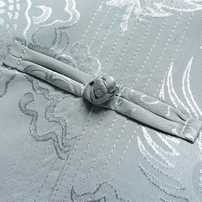 Buddha Stones Traje Tang con estampado de dragón, uniforme tradicional Hanfu, camiseta de manga corta, pantalones, conjunto para hombre - image 4