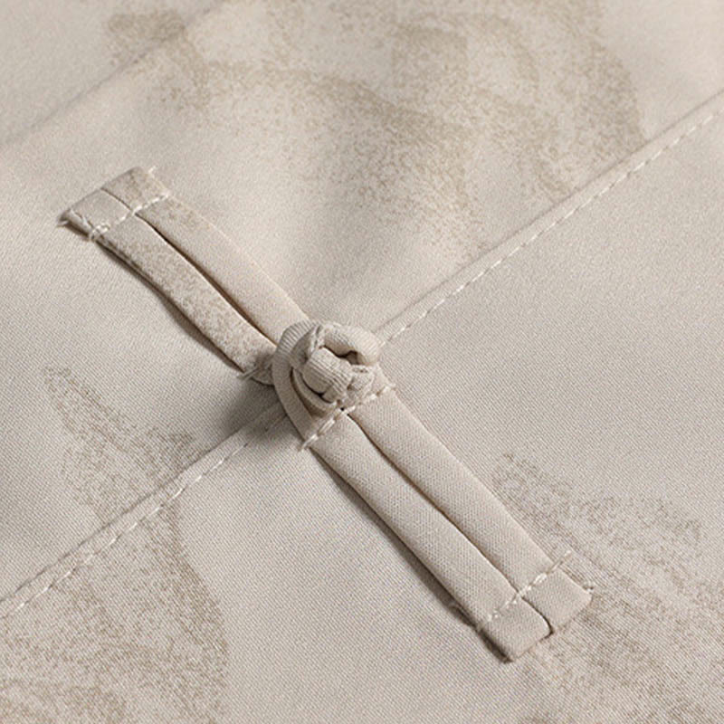 Traje Tang con Buddha Stones , montañas y árboles, uniforme tradicional Hanfu, camiseta de manga corta, pantalones, ropa para hombre - image 5