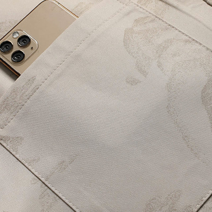 Traje Tang con Buddha Stones , montañas y árboles, uniforme tradicional Hanfu, camiseta de manga corta, pantalones, ropa para hombre - image 8