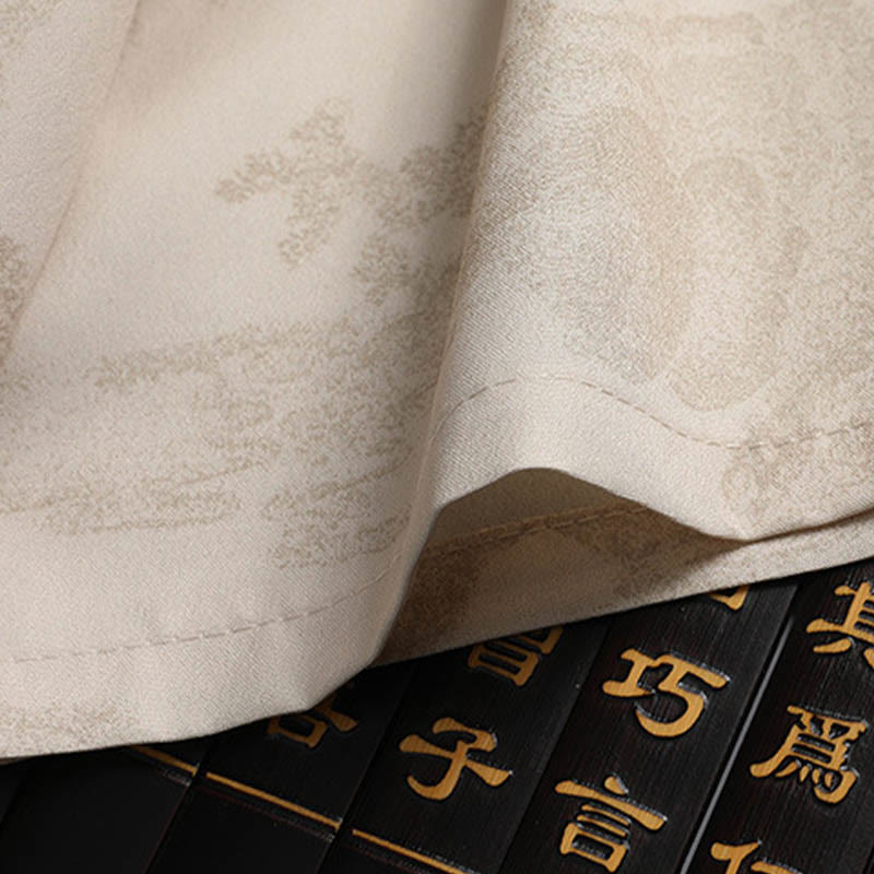 Traje Tang con Buddha Stones , montañas y árboles, uniforme tradicional Hanfu, camiseta de manga corta, pantalones, ropa para hombre - image 9