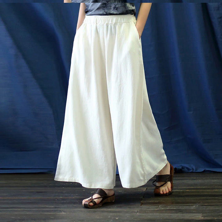 Vestido midi jacquard de jacquard con estampado de flores y Buddha Stones, manga larga, algodón y lino, pantalón de pierna ancha con bolsillos. - image 48
