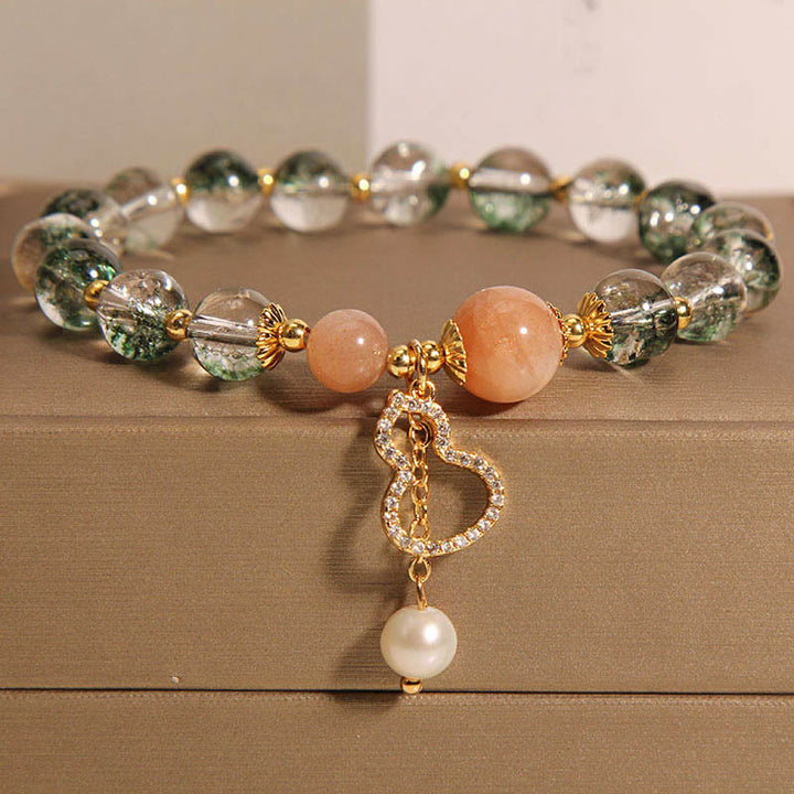 Buddha Stones Pulsera de confianza con dije de calabaza fantasma verde - Fantasma Verde (circunferencia de muñeca 14-16 cm) - image 0