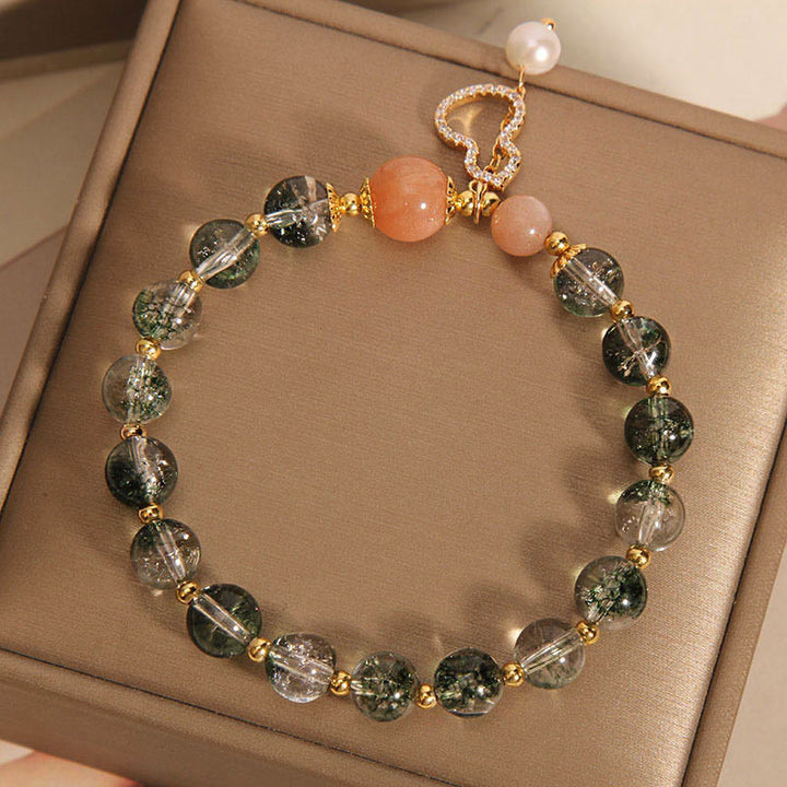 Buddha Stones Pulsera de confianza con dije de calabaza fantasma verde - image 3