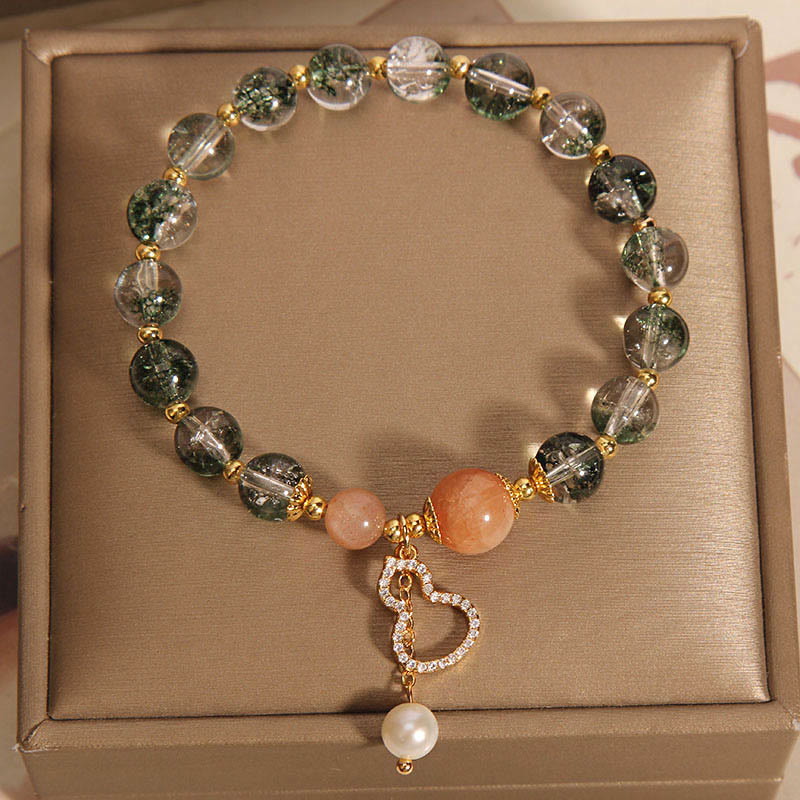 Buddha Stones Pulsera de confianza con dije de calabaza fantasma verde - image 2