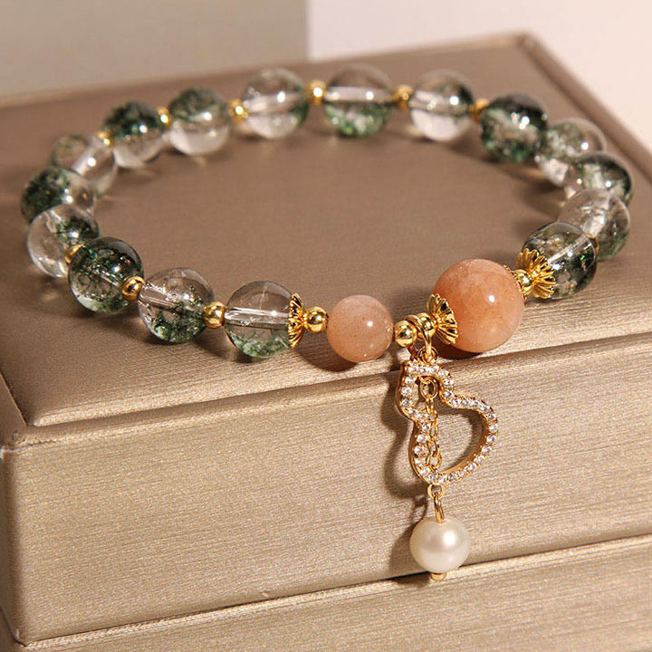 Buddha Stones Pulsera de confianza con dije de calabaza fantasma verde - image 4