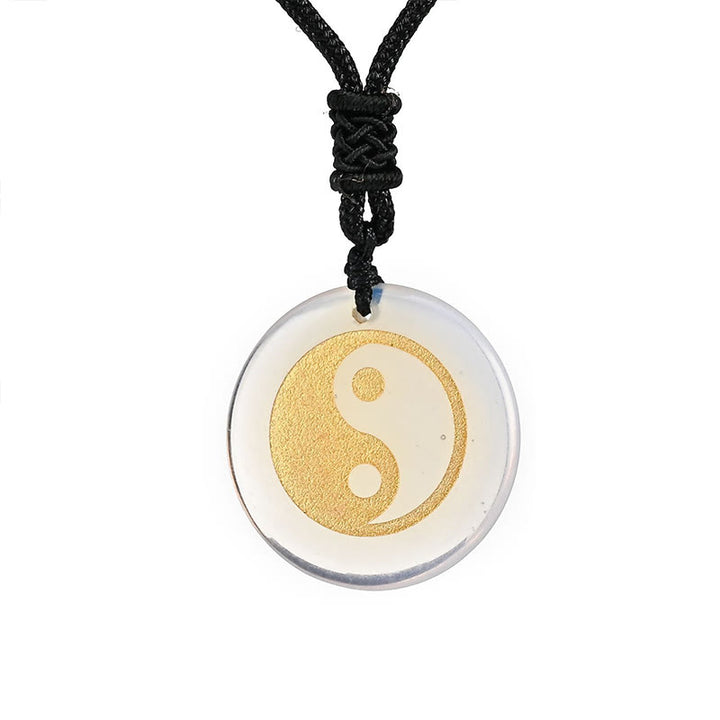 Buddha Stones Collar con colgante espiritual Yin Yang, amatista, ojo de tigre, aventurina verde y varios cristales - image 35