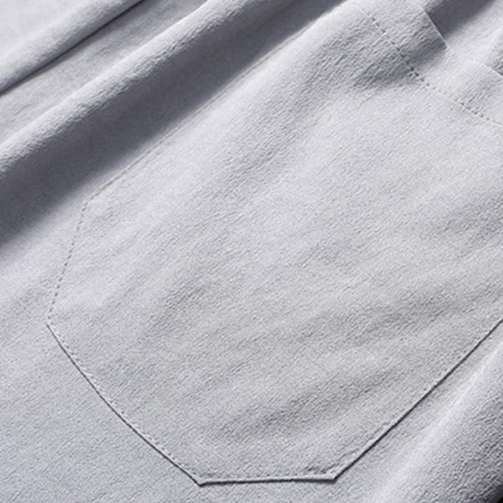 Buddha Stones Traje Tang con personaje Fu, uniforme tradicional Hanfu, camiseta de manga corta, pantalones, conjunto para hombre - image 14