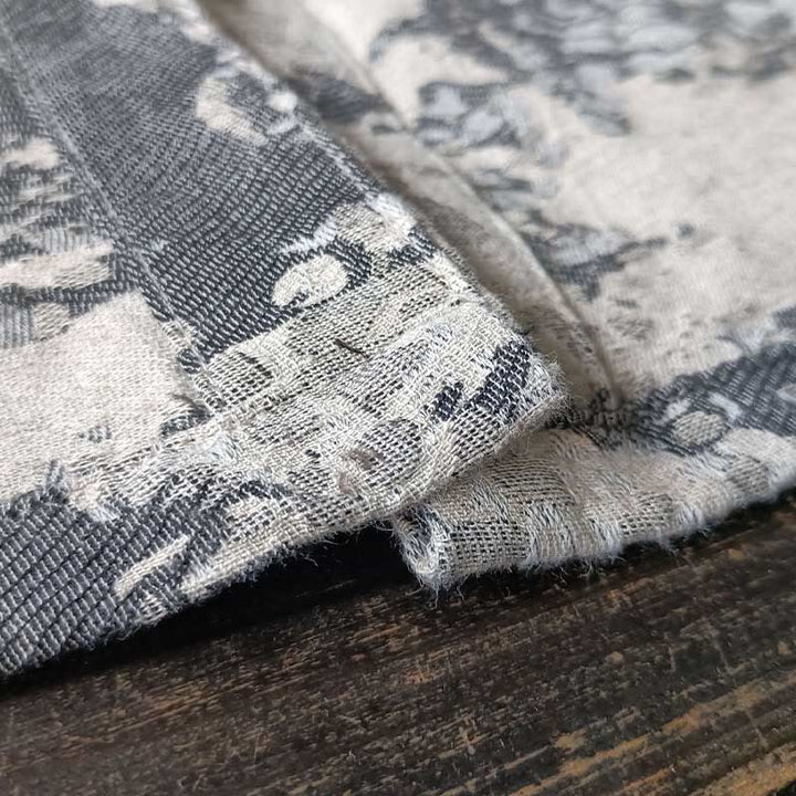 Camisa de chaqueta de lino de algodón de manga larga con diseño de botones de rana y estampado de Buddha Stones con bolsillos - image 10