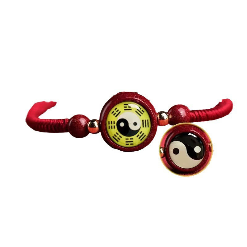 Pulsera de bendición Bagua con símbolo de Yin Yang, hilo rojo, cinabrio de la suerte, Buddha Stones - image 11