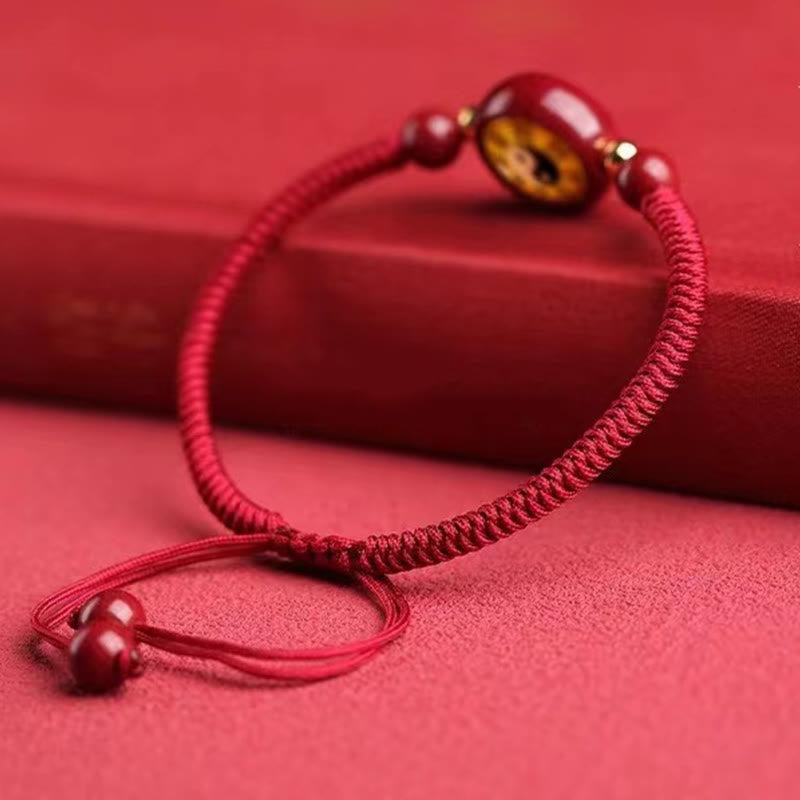Pulsera de bendición Bagua con símbolo de Yin Yang, hilo rojo, cinabrio de la suerte, Buddha Stones - image 7