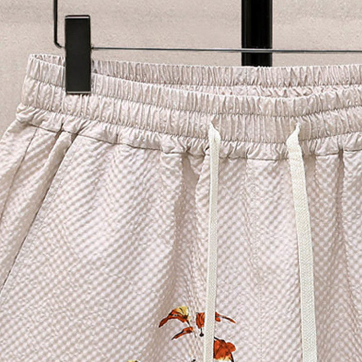 Conjunto de pantalones cortos de manga corta con estampado de urraca y árboles de coco con Buddha Stones, conjunto para hombre - image 22