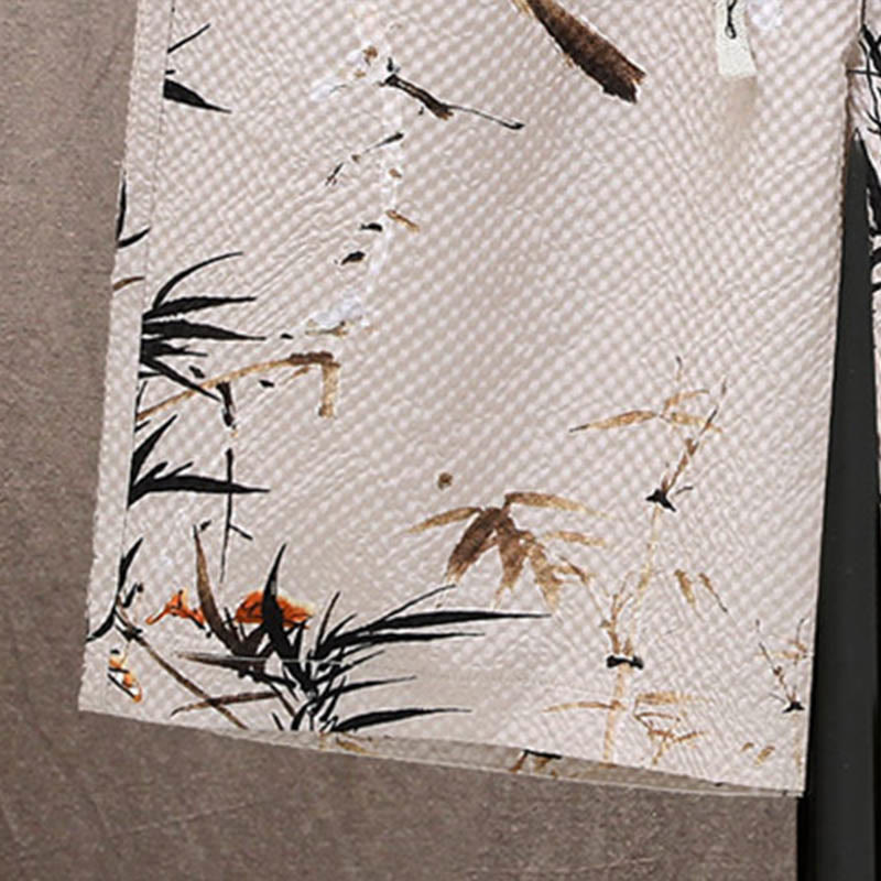 Conjunto de pantalones cortos de manga corta con estampado de urraca y árboles de coco con Buddha Stones, conjunto para hombre - image 24