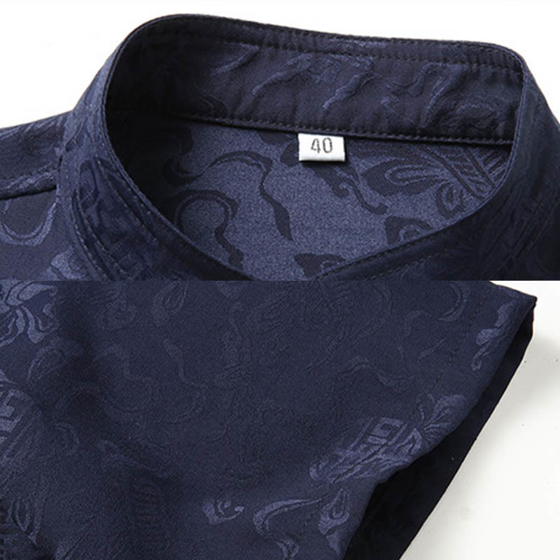 Buddha Stones calabaza flor hojas Tang traje camisa de manga corta pantalones ropa conjunto de hombres