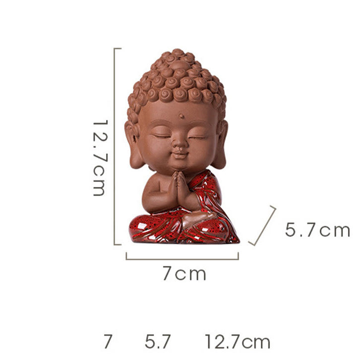 Buddha Stones Mini Gautama Buda Sakyamuni Kwan Yin Avalokitesvara Ksitigarbha Serenity decoración de escritorio de cerámica - image 11