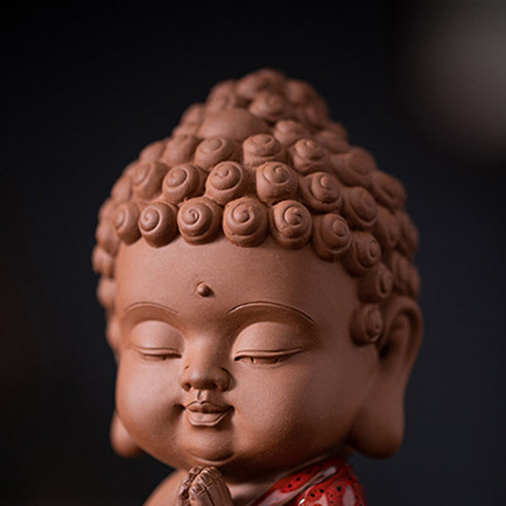 Buddha Stones Mini Gautama Buda Sakyamuni Kwan Yin Avalokitesvara Ksitigarbha Serenity decoración de escritorio de cerámica - image 7