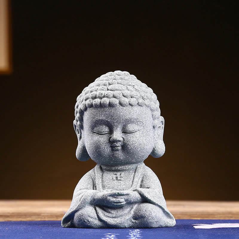 Buddha Stones Meditación Orando Buda Compasión Serenidad Decoración del Hogar - Buda de meditación 6,7 x 4,5 x 9,5 cm - image 13