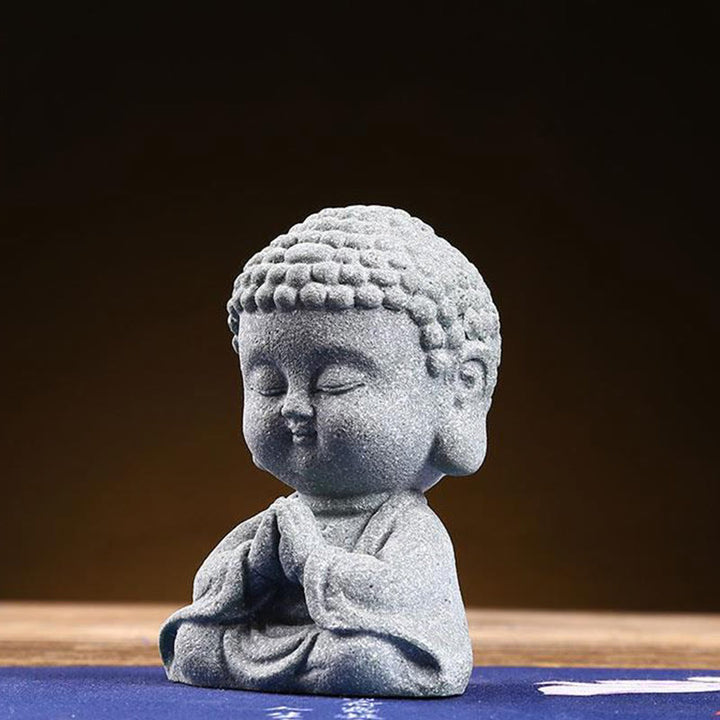 Buddha Stones Meditación Orando Buda Compasión Serenidad Decoración del Hogar - image 2