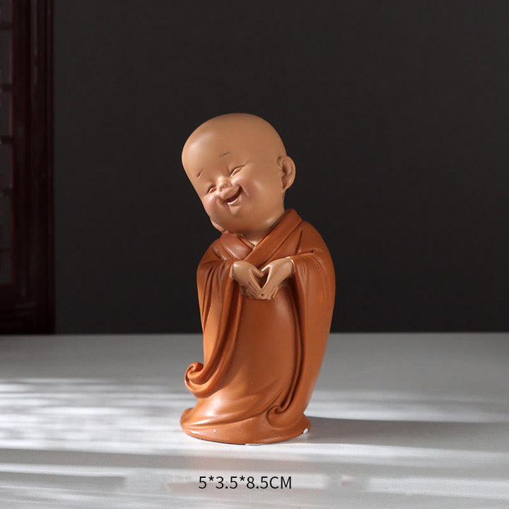 Buddha Stones pequeñas, minimeditación, monje rezando, resina de serenidad, decoración del hogar