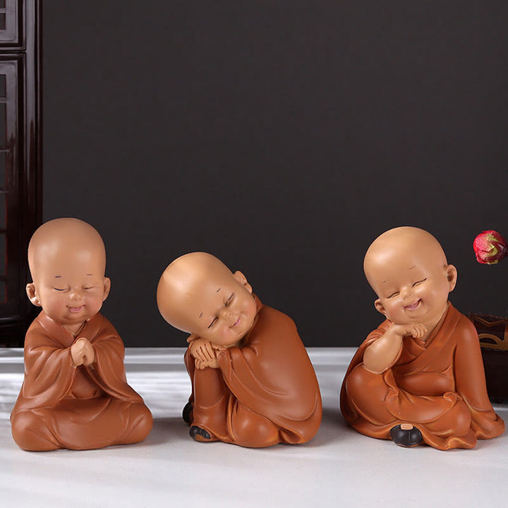 Buddha Stones pequeñas, minimeditación, monje rezando, resina de serenidad, decoración del hogar - image 3
