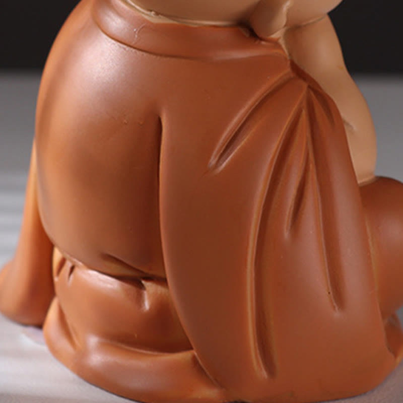 Buddha Stones pequeñas, minimeditación, monje rezando, resina de serenidad, decoración del hogar