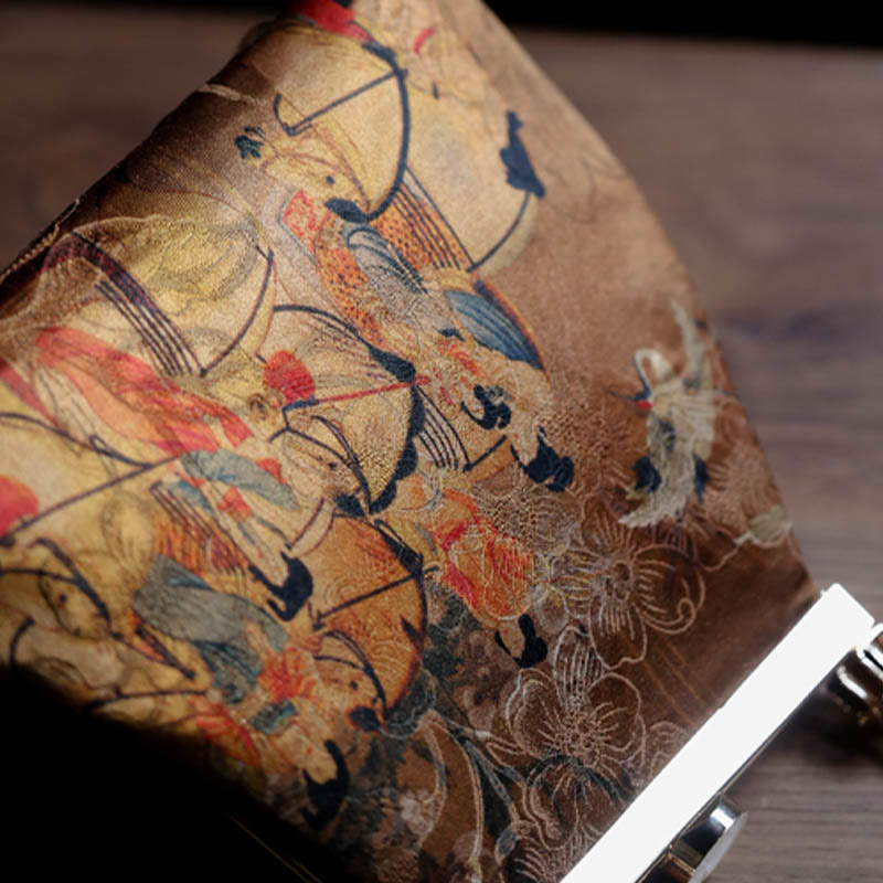 Pintura de Buddha Stones de la dama de Guoguo en una excursión de primavera Bolso con asa de metal