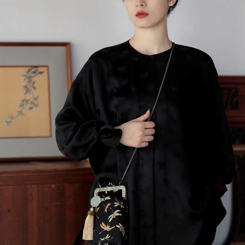 Bolso bandolera con cadena de metal y libélula pequeña con Buddha Stones , bolso de hombro, bolso para teléfono móvil