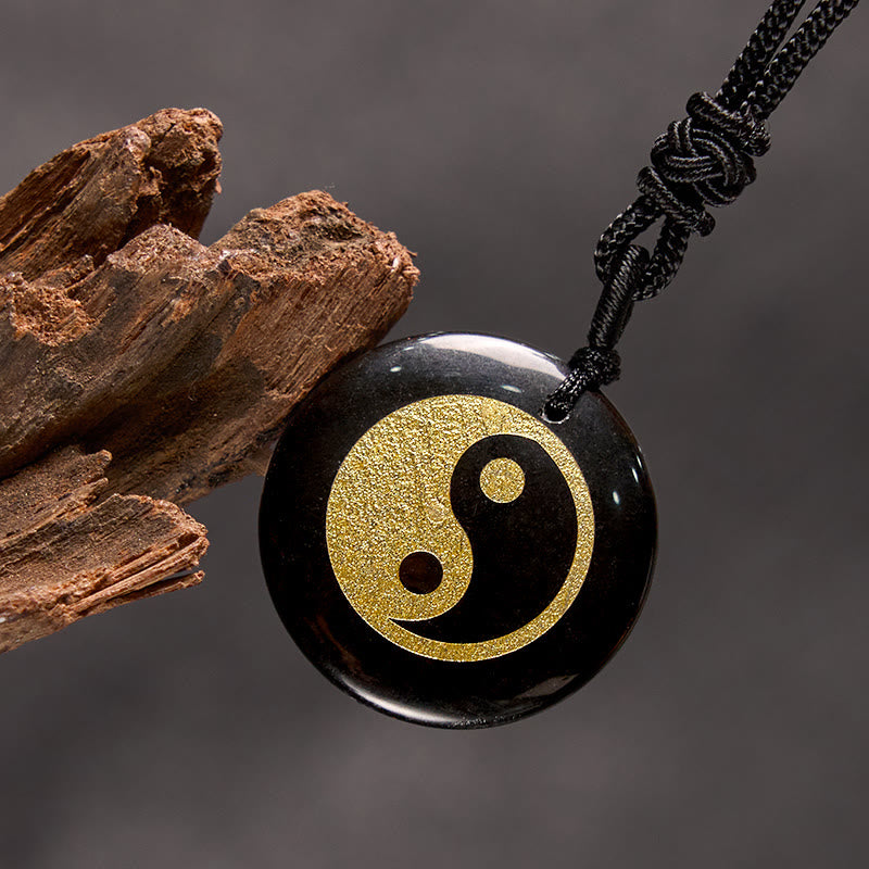 Buddha Stones Collar con colgante espiritual Yin Yang, amatista, ojo de tigre, aventurina verde y varios cristales - image 13