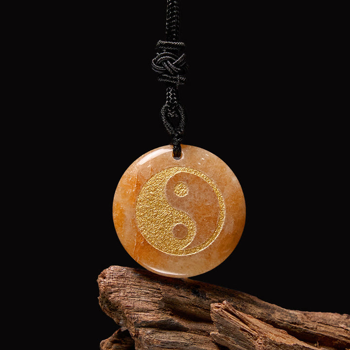 Buddha Stones Collar con colgante espiritual Yin Yang, amatista, ojo de tigre, aventurina verde y varios cristales - image 38