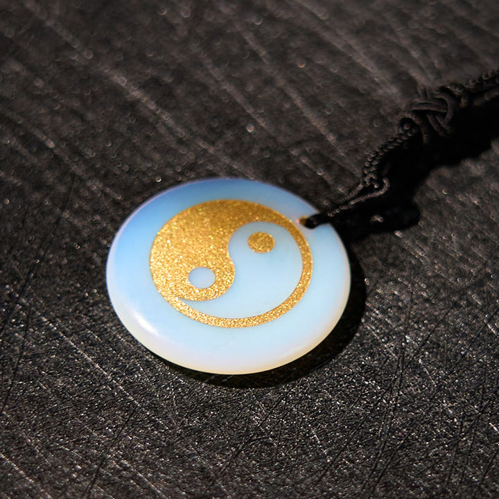 Buddha Stones Collar con colgante espiritual Yin Yang, amatista, ojo de tigre, aventurina verde y varios cristales - image 33