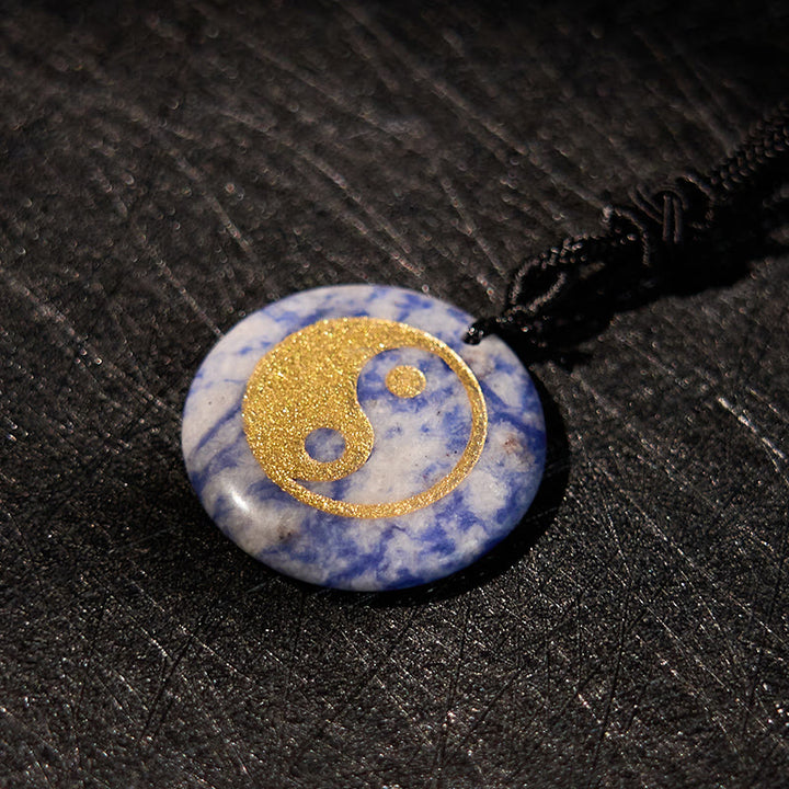 Buddha Stones Collar con colgante espiritual Yin Yang, amatista, ojo de tigre, aventurina verde y varios cristales - image 56