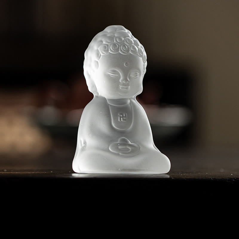 Buddha Stones Mini Tathagata Buda Liuli Serenity Decoración de escritorio - image 2