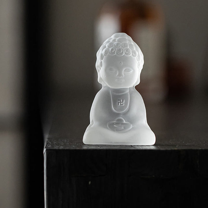 Buddha Stones Mini Tathagata Buda Liuli Serenity Decoración de escritorio - image 3