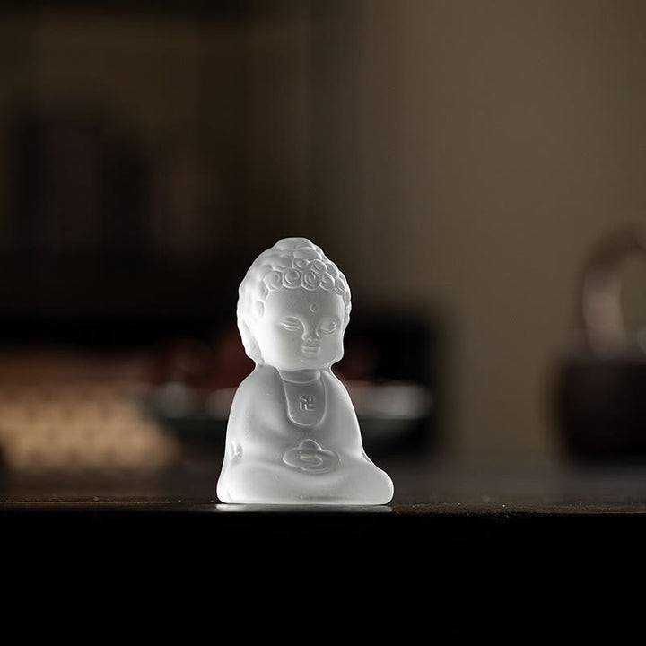 Buddha Stones Mini Tathagata Buda Liuli Serenity Decoración de escritorio - image 5