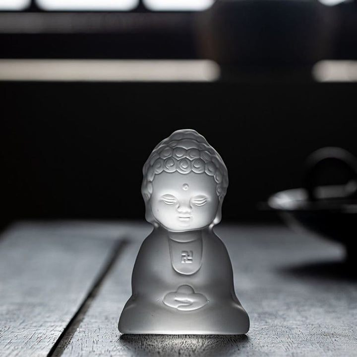 Buddha Stones Mini Tathagata Buda Liuli Serenity Decoración de escritorio