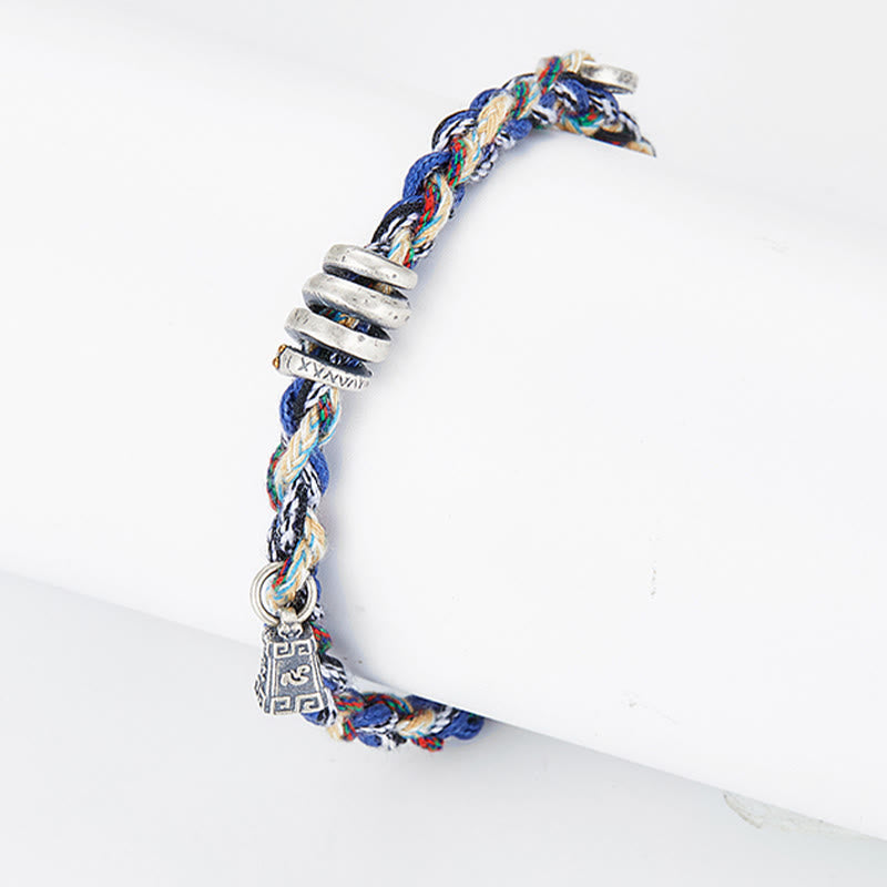 Pulsera de bendición hecha a mano con dije de escamas de monedas de plata de ley 925 con Buddha Stones