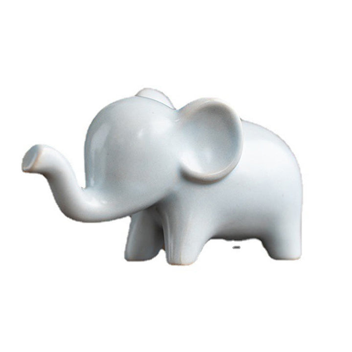 Buddha Stones pequeño elefante de cerámica hogar té mascota estatuilla decoración de escritorio