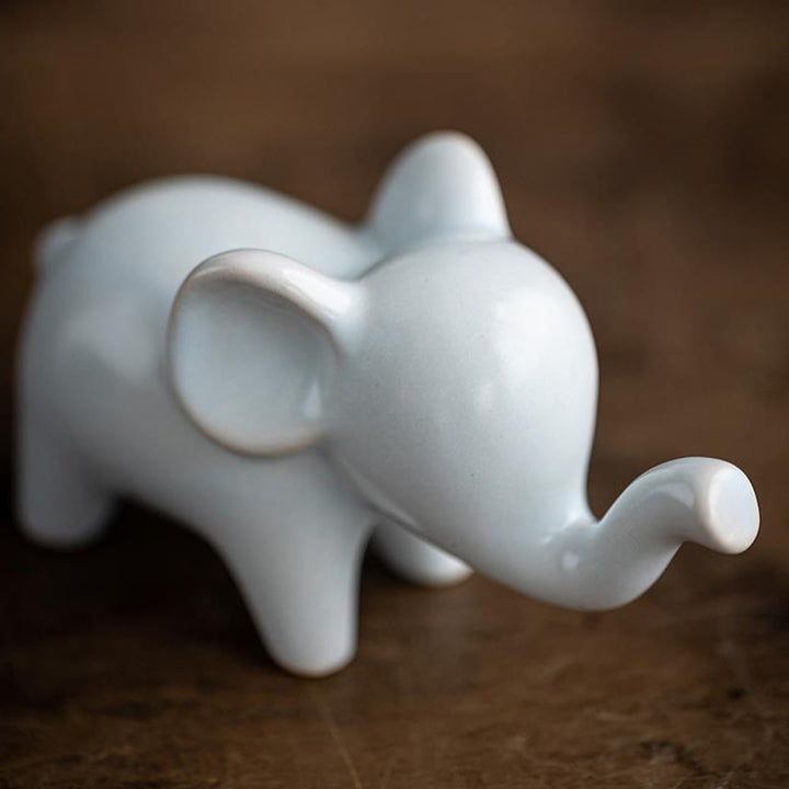 Buddha Stones pequeño elefante de cerámica hogar té mascota estatuilla decoración de escritorio