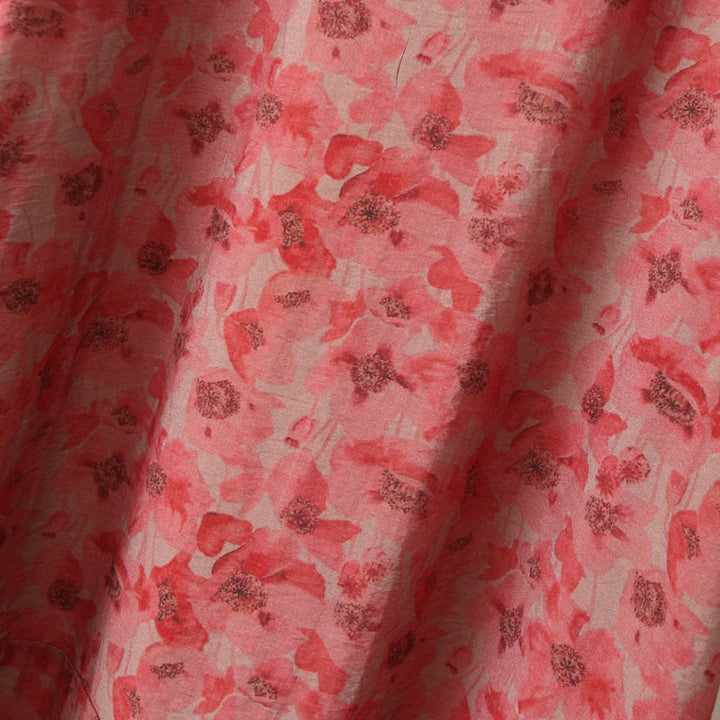 Vestido midi de lino y algodón de manga corta con flores y cuello en V de talla grande con bolsillos de Buddha Stones