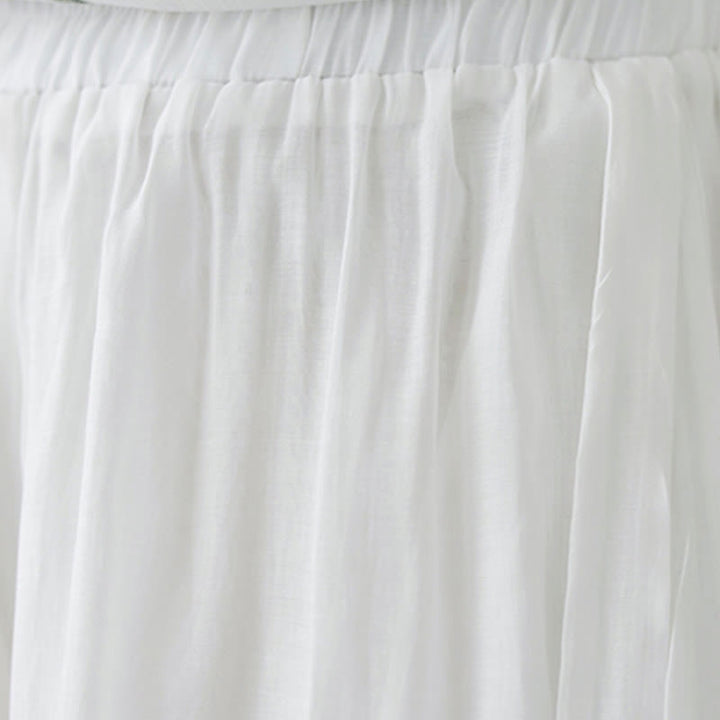 Buddha Stones Conjunto de 2 piezas de camiseta de manga corta con bordado de flores y pantalones de pierna ancha - image 24